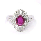 ルビー リング Pt900 1.28ct ダイヤモンド 0.56ct ヴィンテージ ジュエリー JEM-SN-4