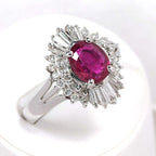 ルビー リング Pt900 1.28ct ダイヤモンド 0.56ct ヴィンテージ ジュエリー JEM-SN-4
