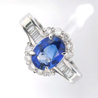 Sapphire Ring Pt900 1.66ct Diamond 0.48ct Vintage Jewelry JEM-SN-5