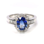 Sapphire Ring Pt900 1.66ct Diamond 0.48ct Vintage Jewelry JEM-SN-5