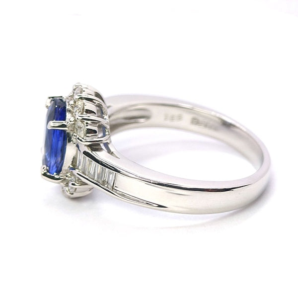 Sapphire Ring Pt900 1.66ct Diamond 0.48ct Vintage Jewelry JEM-SN-5