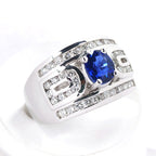 サファイア リング Pt900 1.17ct ダイヤモンド 0.72ct ヴィンテージ ジュエリー JEM-SN-7