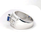 サファイア リング Pt900 1.17ct ダイヤモンド 0.72ct ヴィンテージ ジュエリー JEM-SN-7