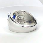 サファイア リング Pt900 1.17ct ダイヤモンド 0.72ct ヴィンテージ ジュエリー JEM-SN-7