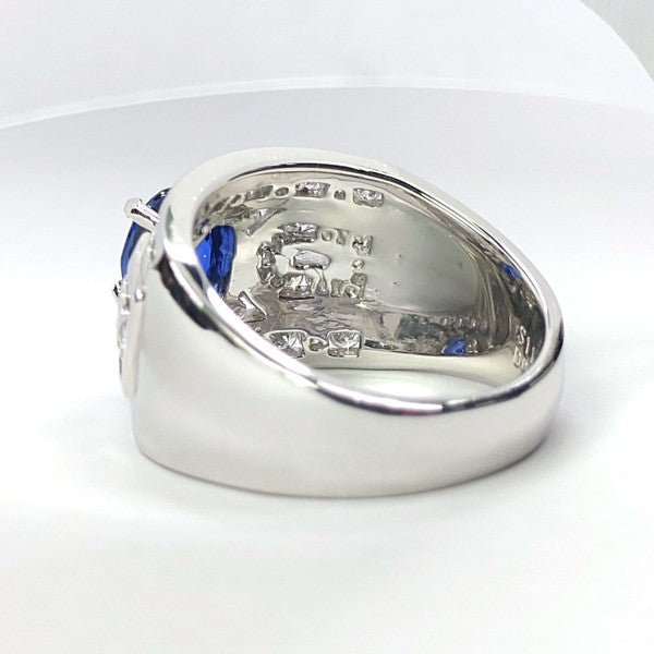 サファイア リング Pt900 1.17ct ダイヤモンド 0.72ct ヴィンテージ ジュエリー JEM-SN-7