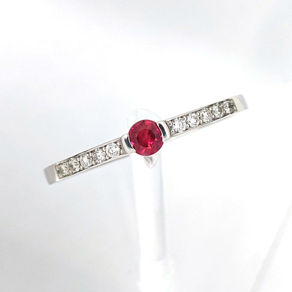 Ruby Ring Pt900 Diamond Vintage Jewelry JEM-SN-8