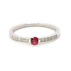 Ruby Ring Pt900 Diamond Vintage Jewelry JEM-SN-8