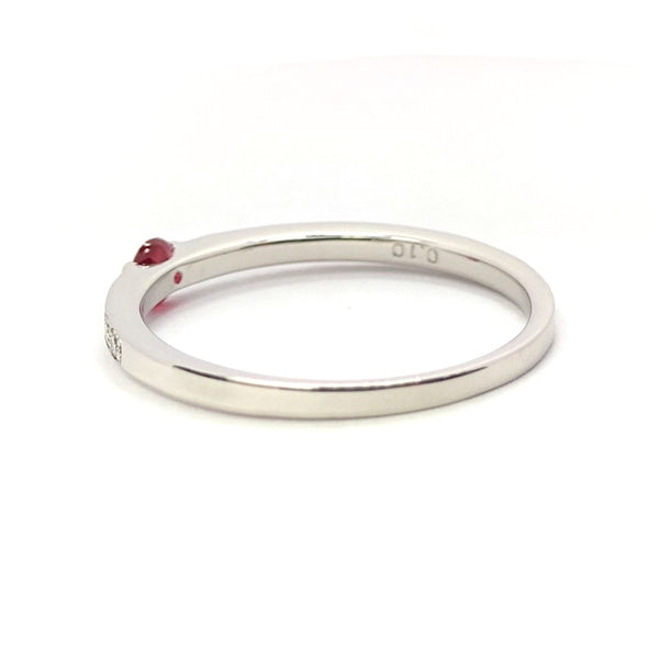 Ruby Ring Pt900 Diamond Vintage Jewelry JEM-SN-8
