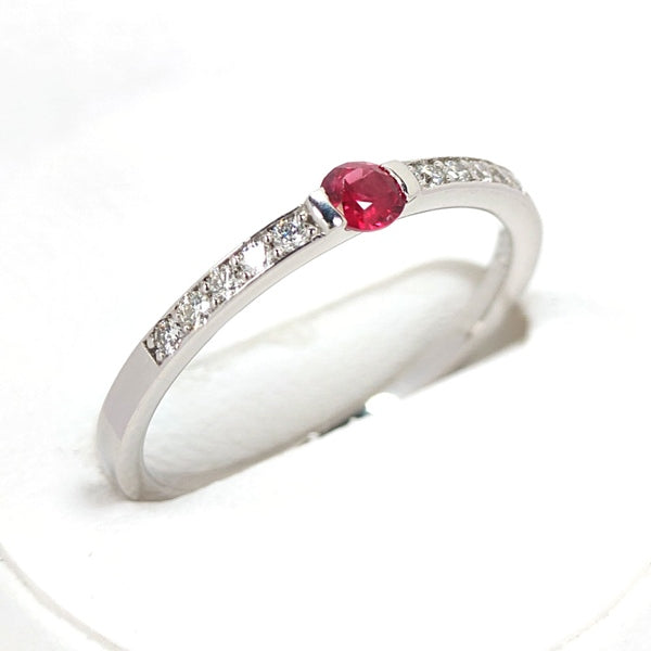 Ruby Ring Pt900 Diamond Vintage Jewelry JEM-SN-8