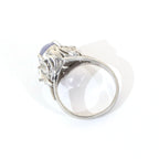 星光蓝宝石戒指 铂金 复古珠宝 JEM00068