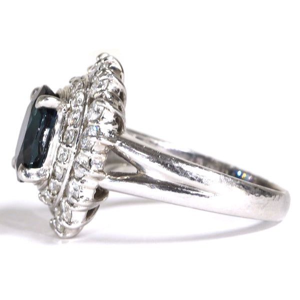 プラチナ850 リング 指輪 レディース 10号 サファイア ヴィンテージ ジュエリー jem00070