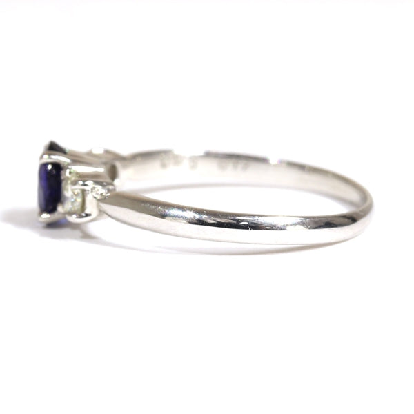 プラチナ900 リング 指輪 レディース 10号 サファイア ヴィンテージ ジュエリー jem00071