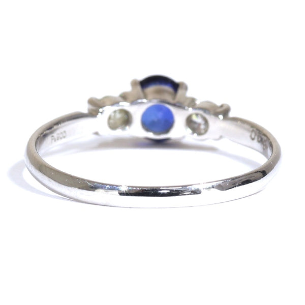 プラチナ900 リング 指輪 レディース 10号 サファイア ヴィンテージ ジュエリー jem00071