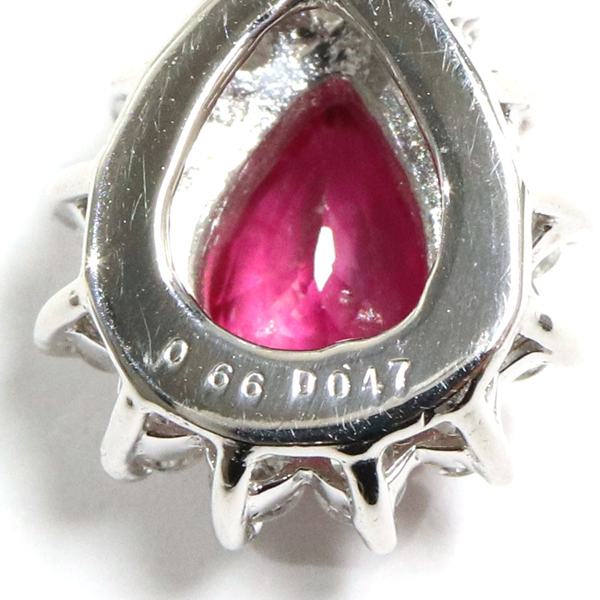 プラチナ850 ネックレス レディース ルビー ヴィンテージ ジュエリー jem00073