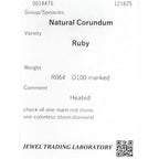 Ruby Ring Platinum Vintage Jewelry JEM00074