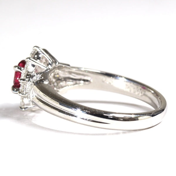 プラチナ900 リング 指輪 レディース 11号 ルビー ヴィンテージ ジュエリー jem00075