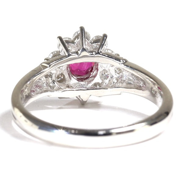 プラチナ900 リング 指輪 レディース 11号 ルビー ヴィンテージ ジュエリー jem00075