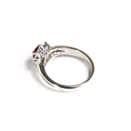 Ruby Ring Platinum Vintage Jewelry JEM00075