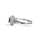 Ruby Ring Platinum Vintage Jewelry JEM00076