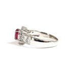 Ruby Ring Platinum Vintage Jewelry JEM00078