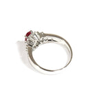 Ruby Ring Platinum Vintage Jewelry JEM00078