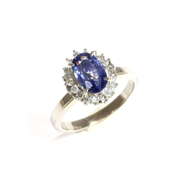 Sapphire Ring Platinum Vintage Jewelry JEM00081