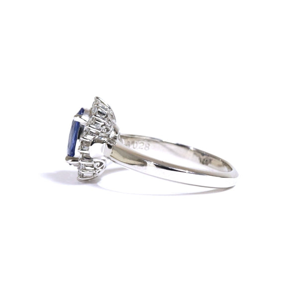 Sapphire Ring Platinum Vintage Jewelry JEM00081
