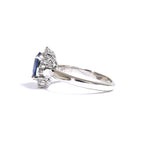 Sapphire Ring Platinum Vintage Jewelry JEM00081