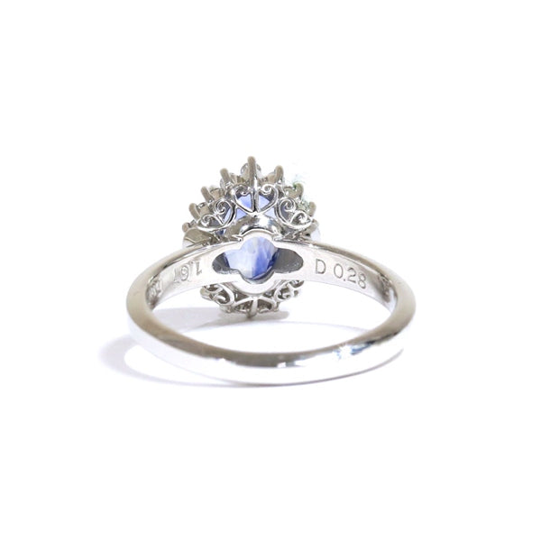 Sapphire Ring Platinum Vintage Jewelry JEM00081