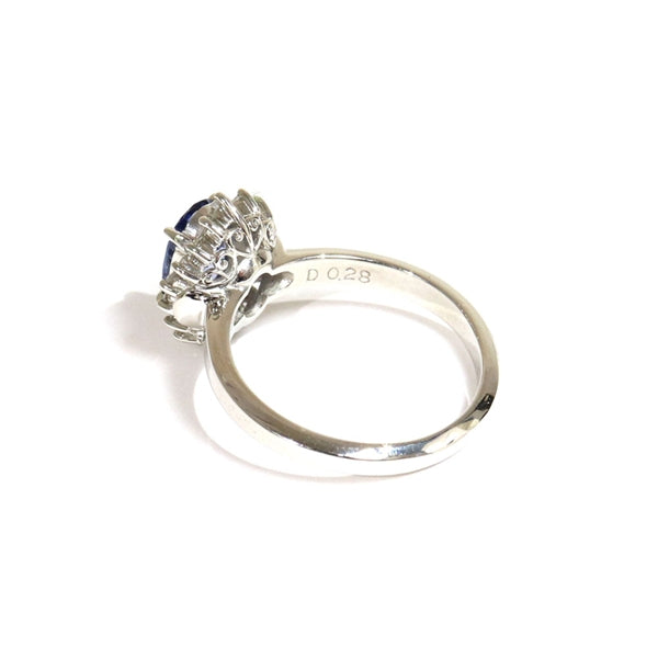 Sapphire Ring Platinum Vintage Jewelry JEM00081