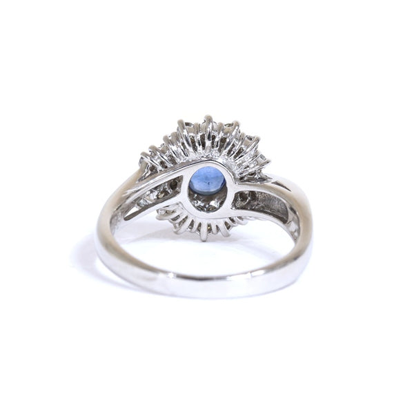Sapphire Ring Platinum Vintage Jewelry JEM00083