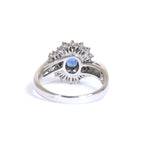 Sapphire Ring Platinum Vintage Jewelry JEM00083