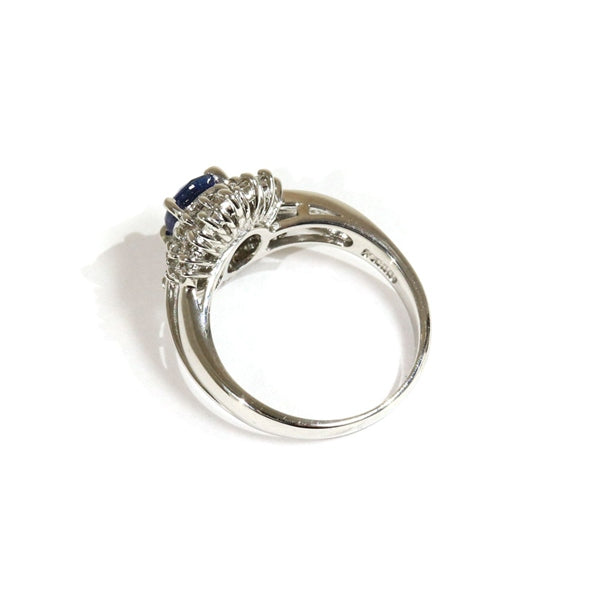 Sapphire Ring Platinum Vintage Jewelry JEM00083