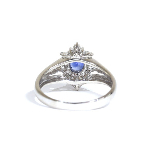 Sapphire Ring Platinum Vintage Jewelry JEM00084