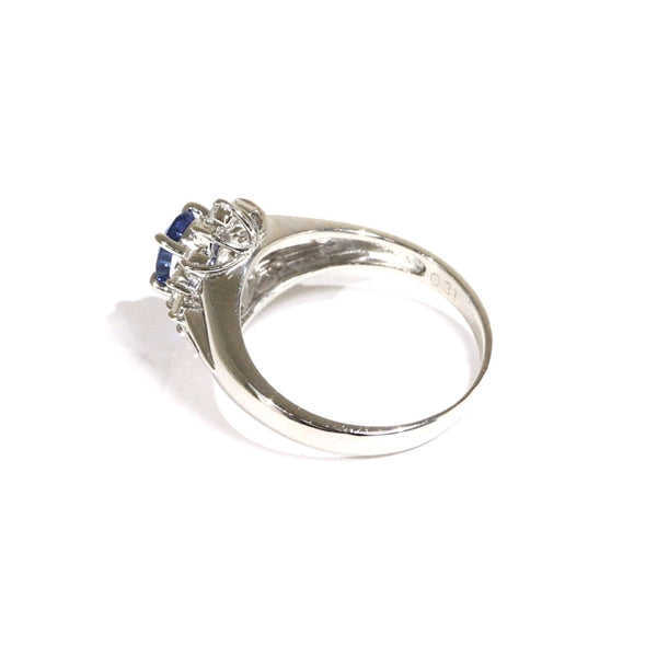Sapphire Ring Platinum Vintage Jewelry JEM00084