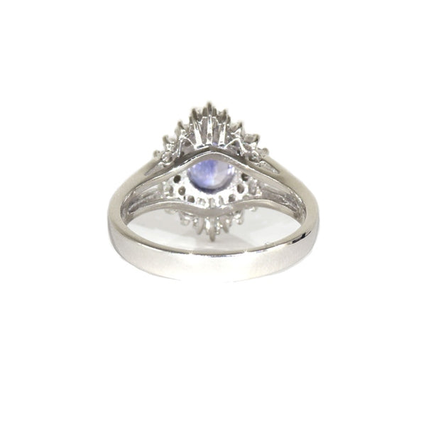Sapphire Ring Platinum Vintage Jewelry JEM00086