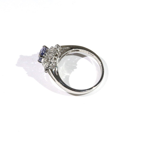 Sapphire Ring Platinum Vintage Jewelry JEM00086