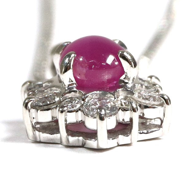 プラチナ850 ネックレス レディース スタールビー ヴィンテージ ジュエリー jem00087