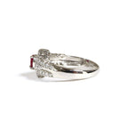 Ruby Ring Platinum Vintage Jewelry JEM00089