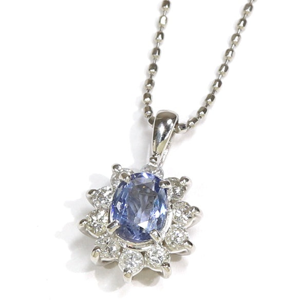 プラチナ850 ネックレス レディース サファイア ヴィンテージ ジュエリー jem00090