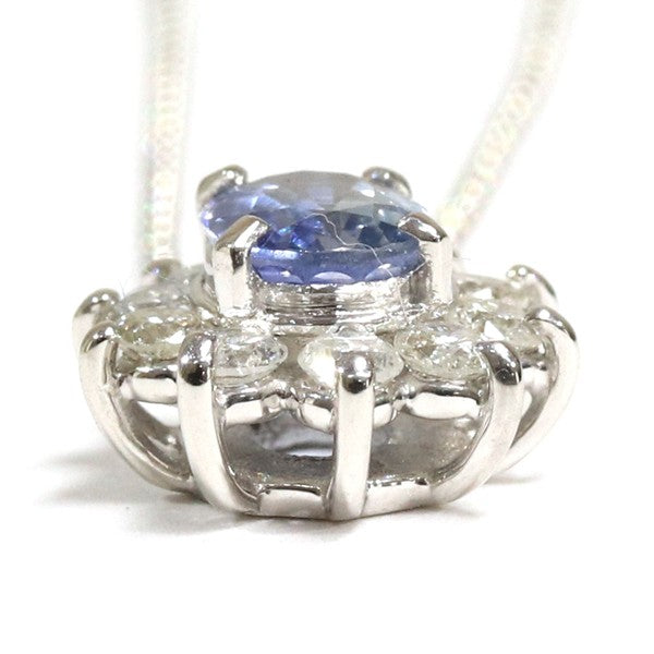 プラチナ850 ネックレス レディース サファイア ヴィンテージ ジュエリー jem00090