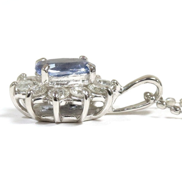 プラチナ850 ネックレス レディース サファイア ヴィンテージ ジュエリー jem00090