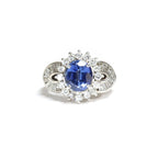 Sapphire Ring Platinum Vintage Jewelry JEM00092