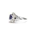 Sapphire Ring Platinum Vintage Jewelry JEM00092